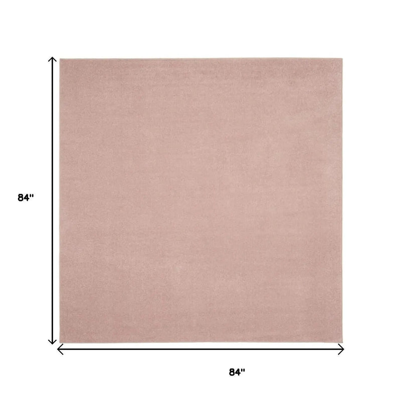 7' Pink Square Indoor Outdoor Area Rug - GreatEagleInc