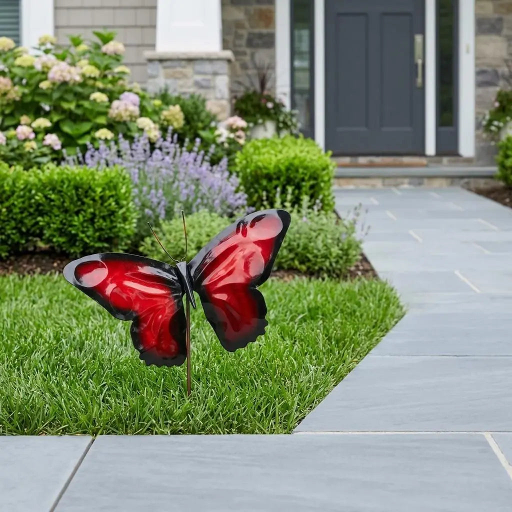 7" Red Copper Insect Garden Stake Homeroots Outdoor