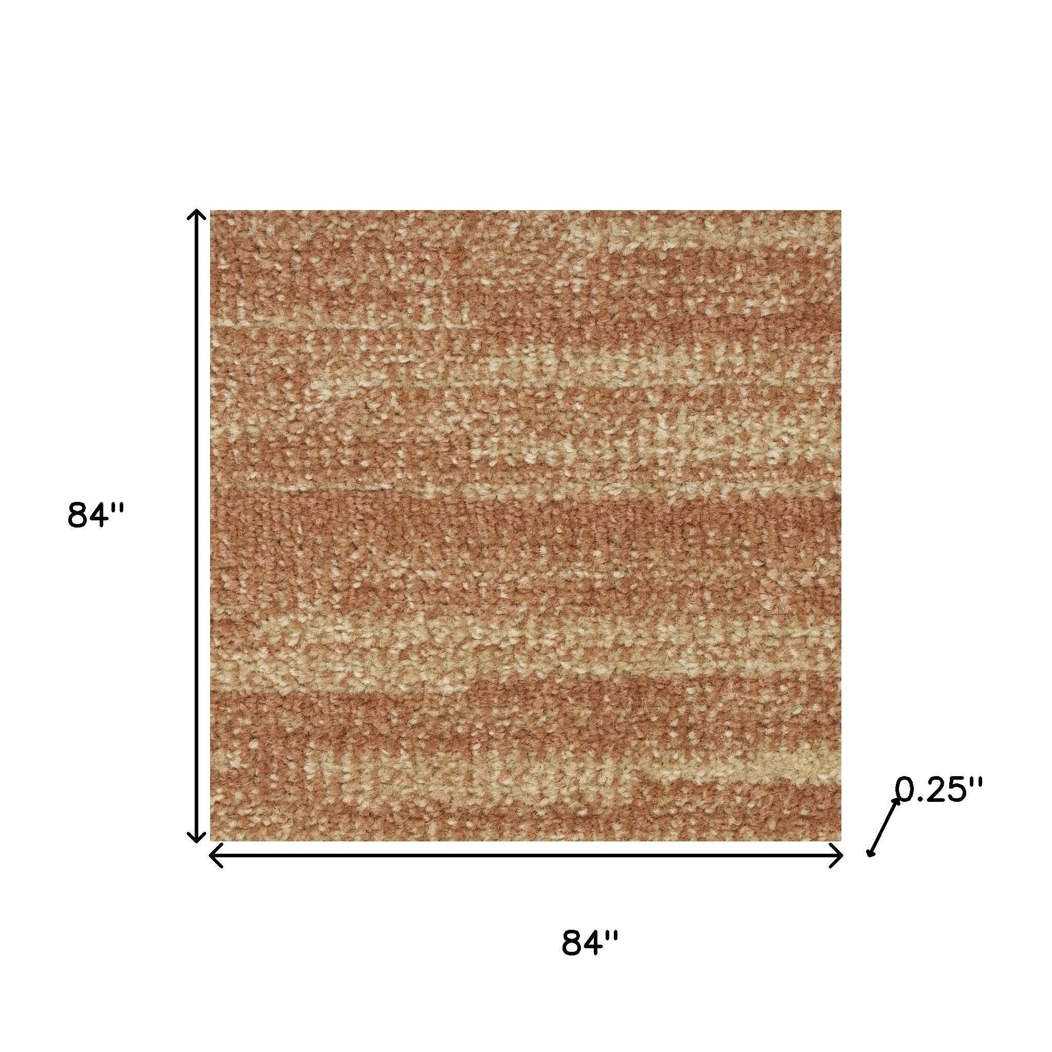 7' Rust Square Abstract Indoor Outdoor Area Rug Homeroots Outdoor