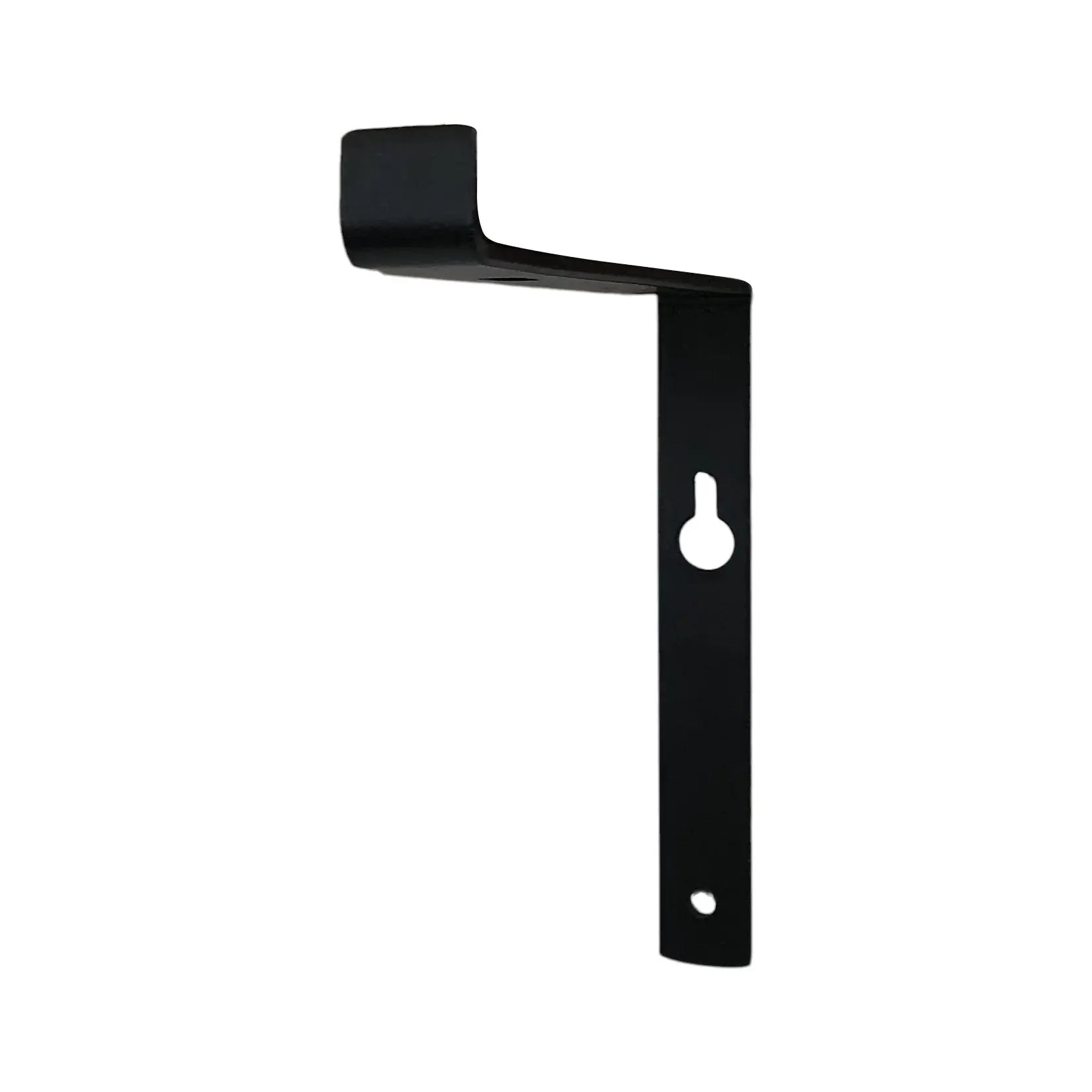 7" Set Of Two Black Metal Wall Mounted Shelf Brackets Homeroots Organization