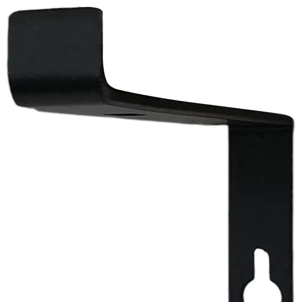 7" Set Of Two Black Metal Wall Mounted Shelf Brackets Homeroots Organization