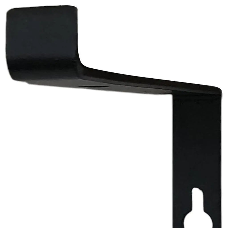 7" Set Of Two Black Metal Wall Mounted Shelf Brackets Homeroots Organization