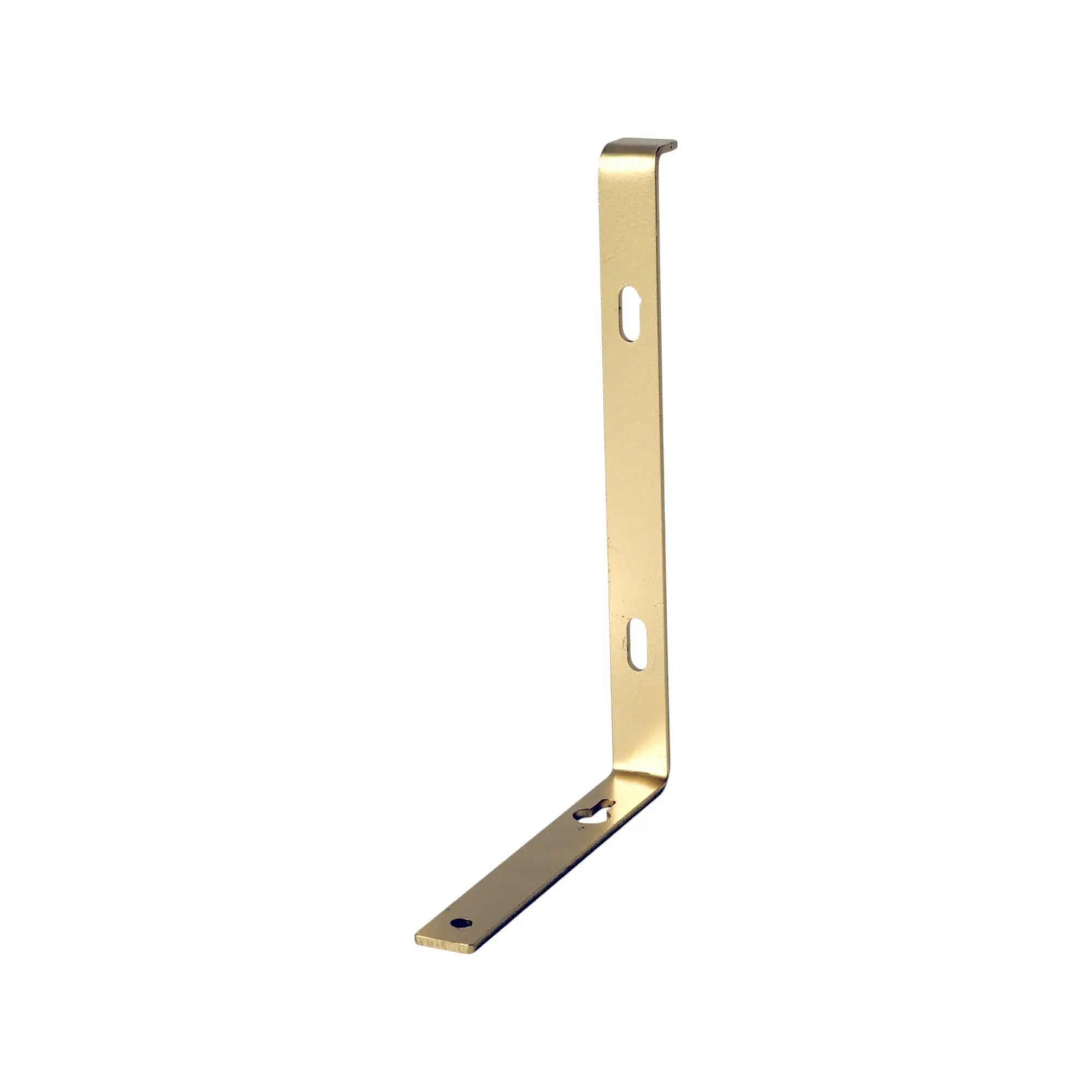 7" Set Of Two Gold Metal Wall Mounted Shelf Brackets Homeroots Organization