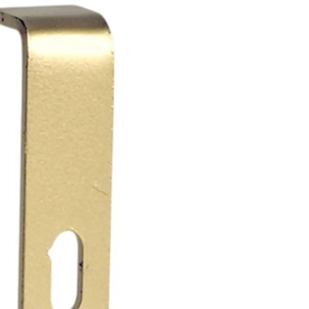 7" Set Of Two Gold Metal Wall Mounted Shelf Brackets Homeroots Organization