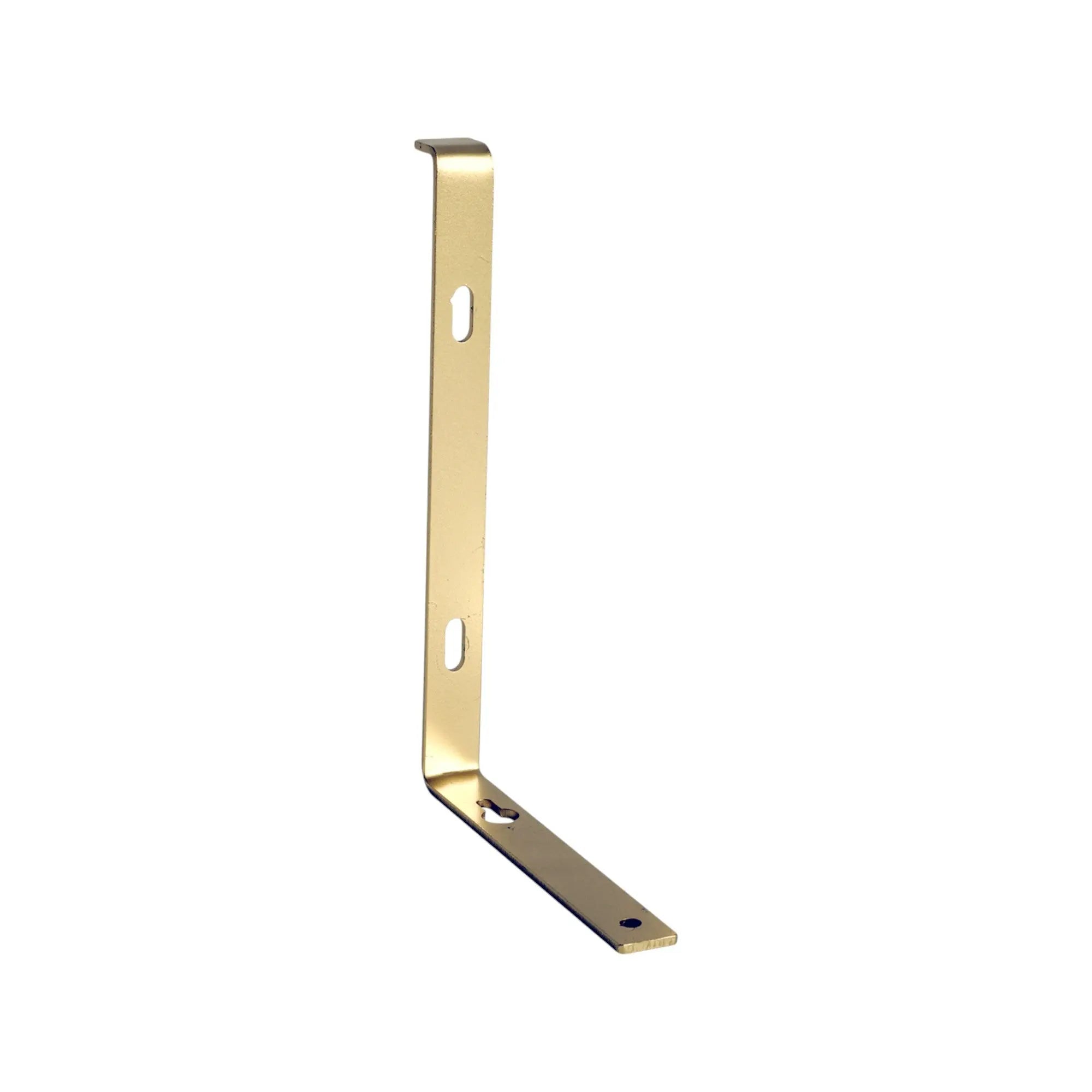 7" Set Of Two Gold Metal Wall Mounted Shelf Brackets Homeroots Organization