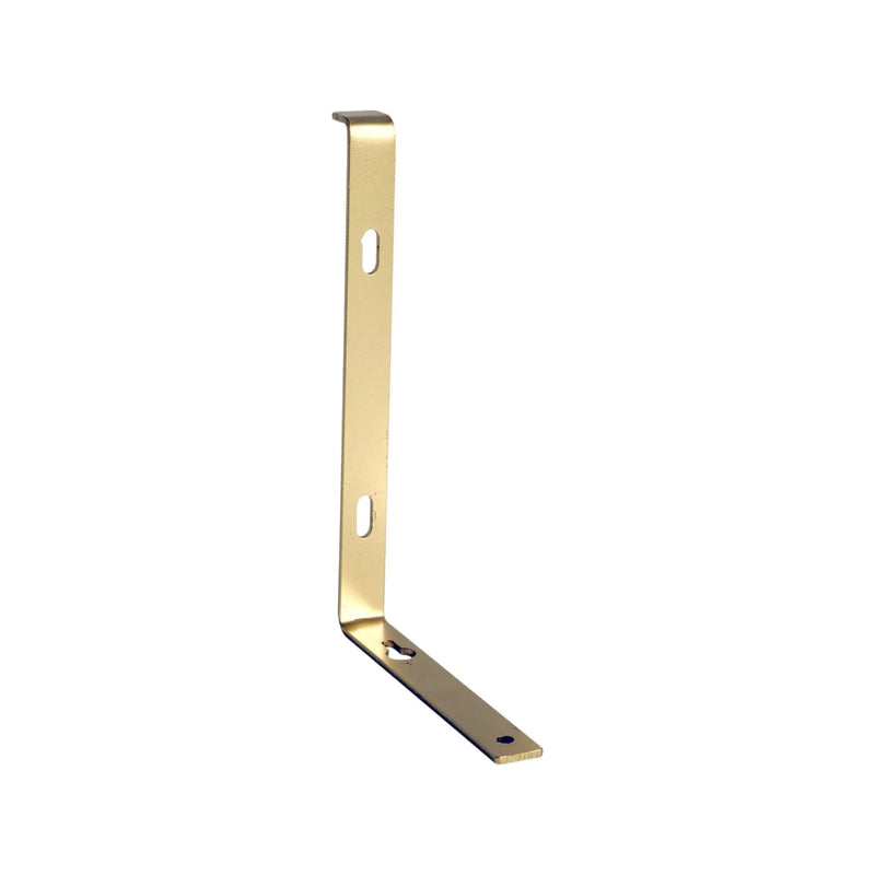 7" Set Of Two Gold Metal Wall Mounted Shelf Brackets Homeroots Organization