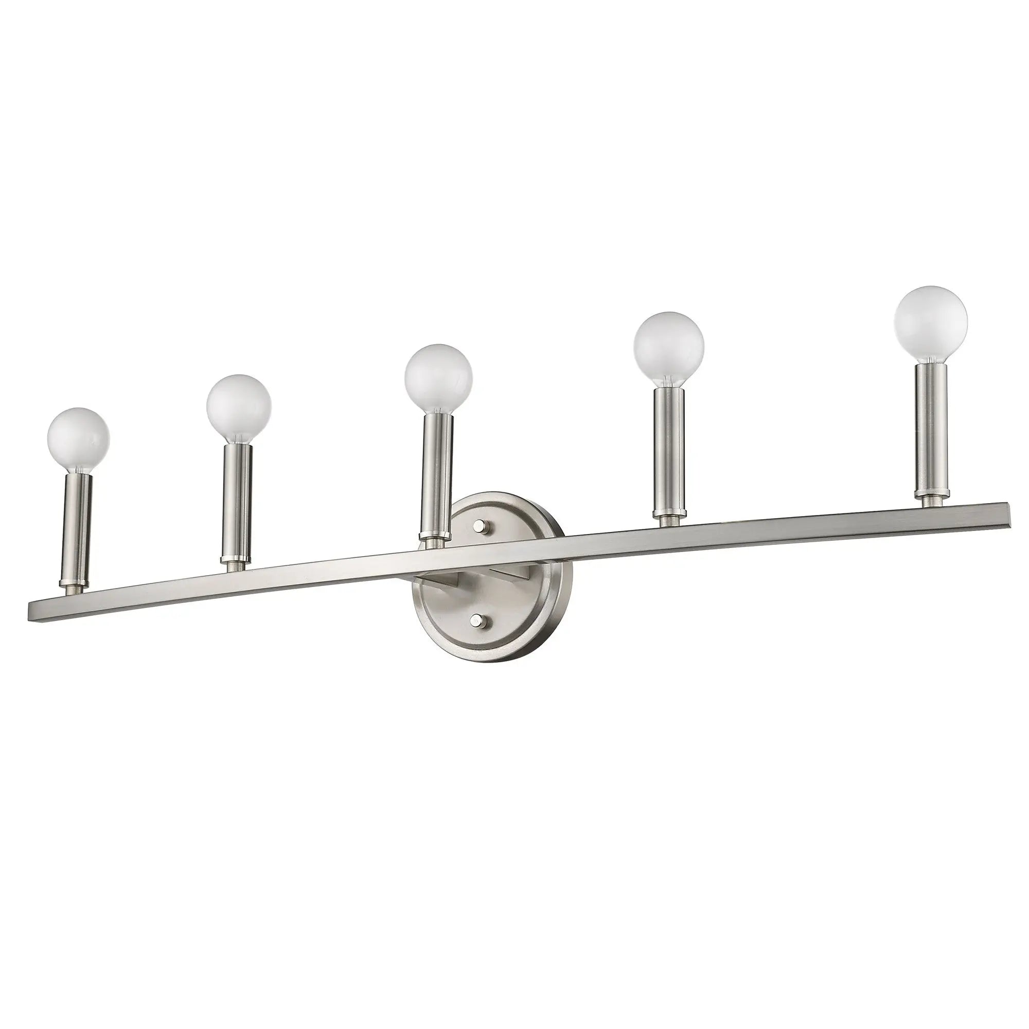 7" Silver Metal Vanity Flush Mounted Sconce Homeroots Lighting