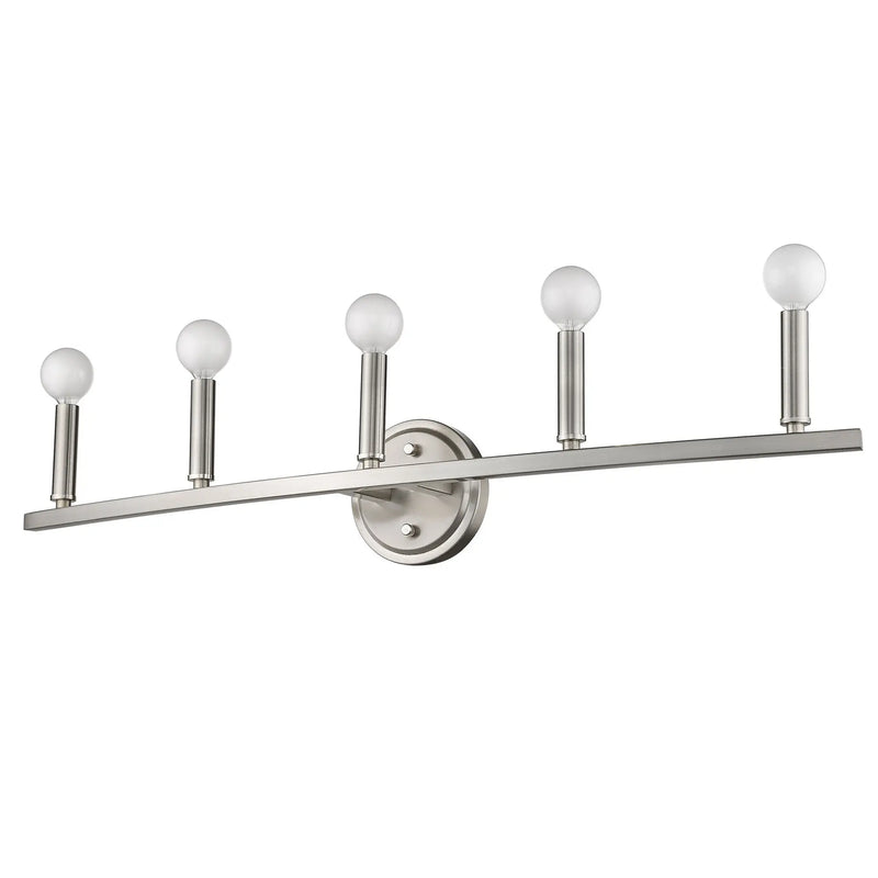7" Silver Metal Vanity Flush Mounted Sconce Homeroots Lighting