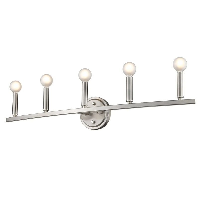 7" Silver Metal Vanity Flush Mounted Sconce Homeroots Lighting