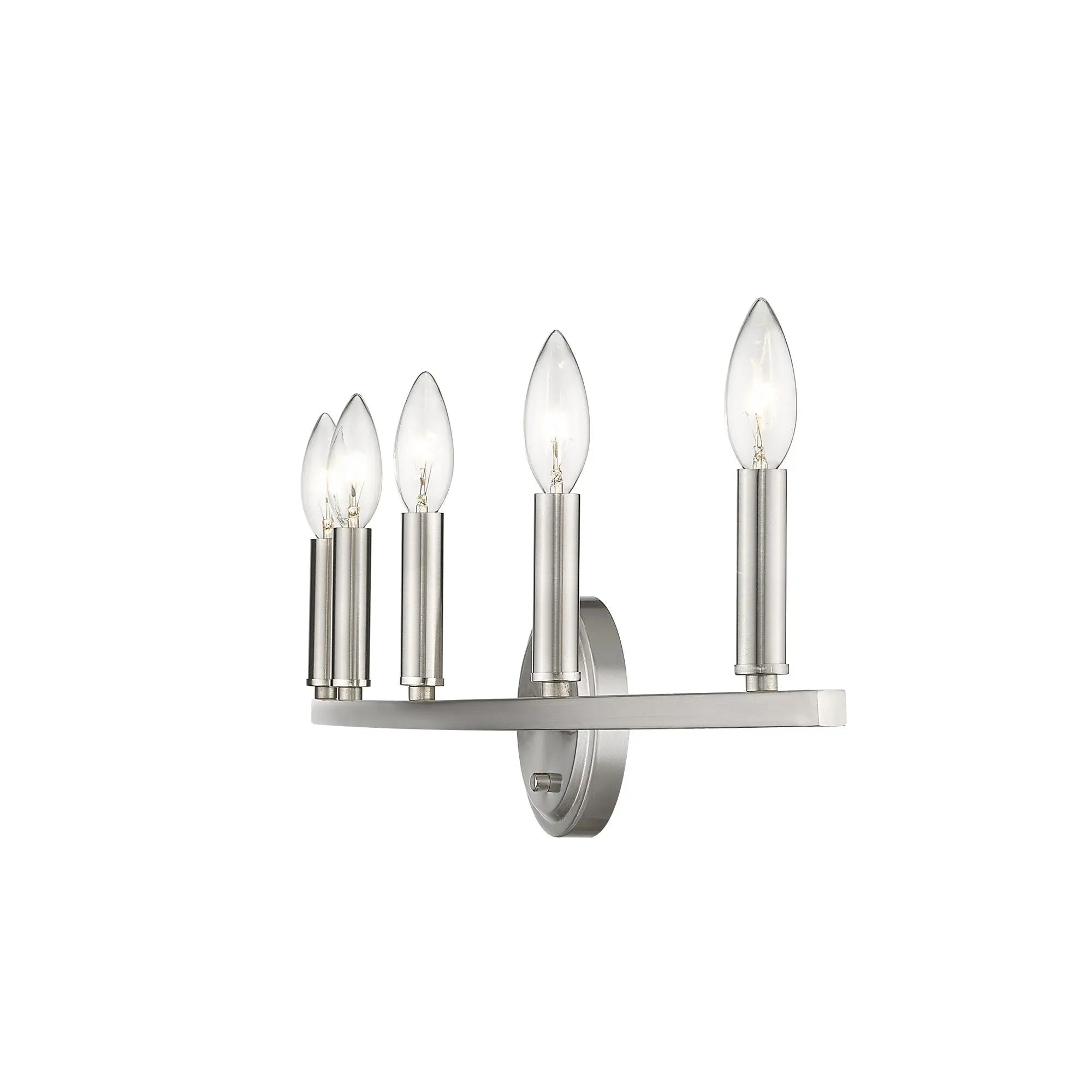 7" Silver Metal Vanity Flush Mounted Sconce Homeroots Lighting