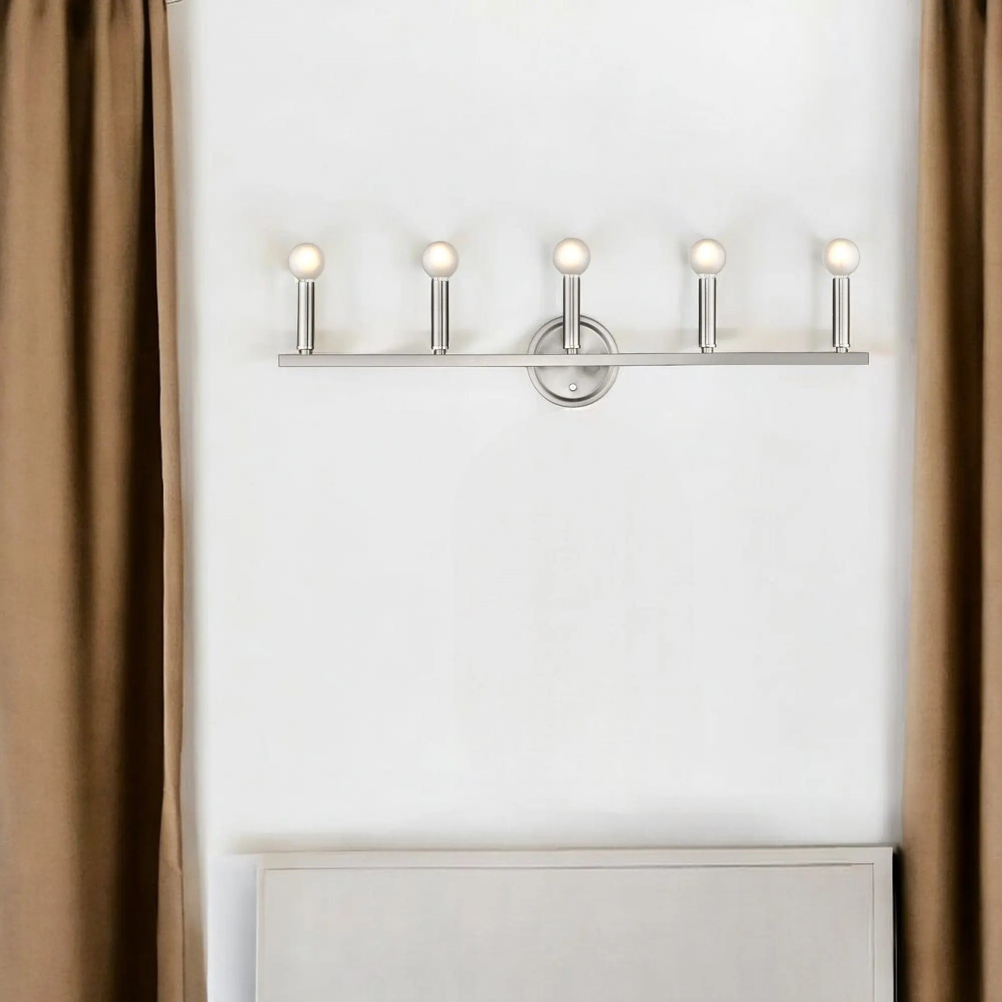 7" Silver Metal Vanity Flush Mounted Sconce Homeroots Lighting