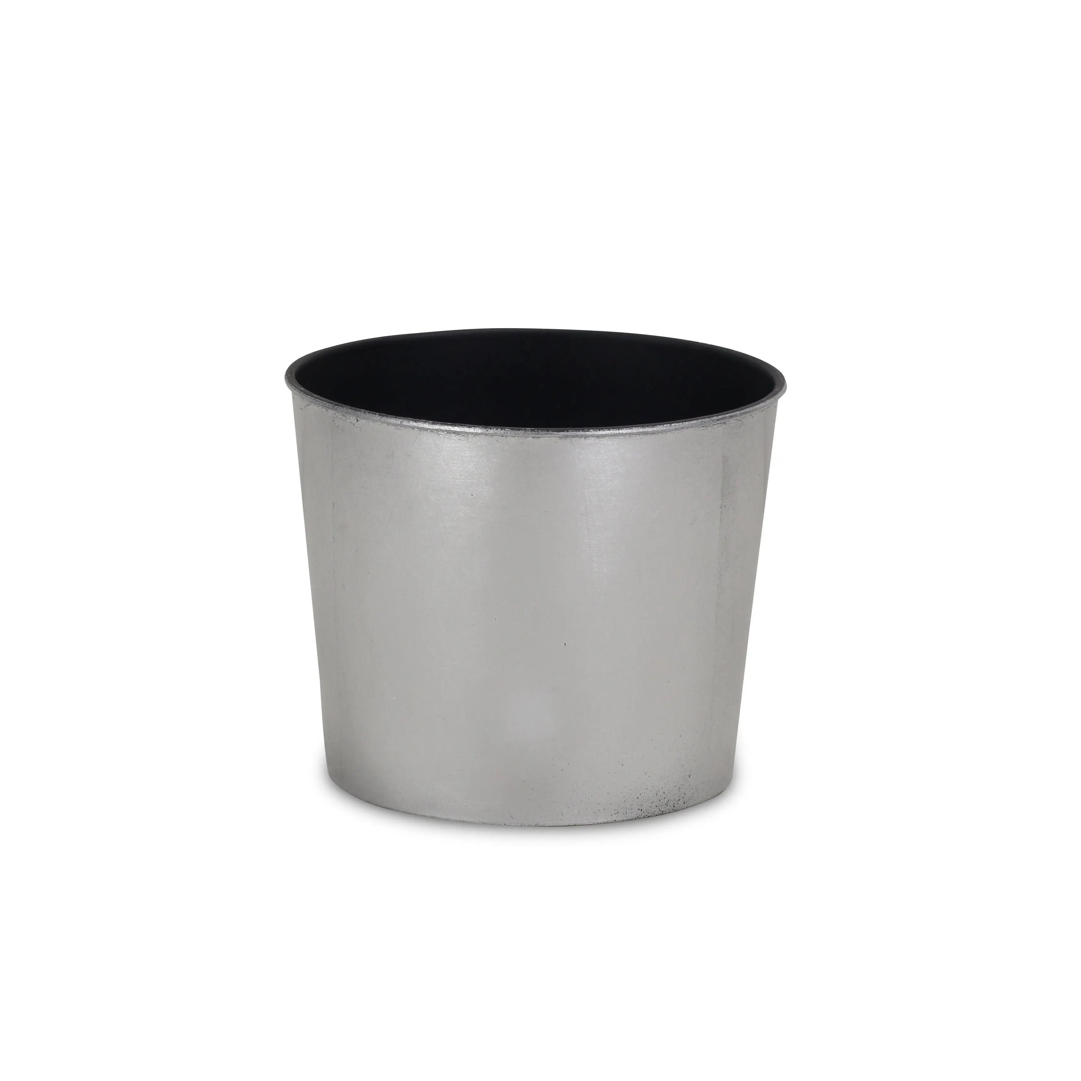 7" Silver Recycled Plastic Indoor Outdoor Round Pot Planter Homeroots Outdoor