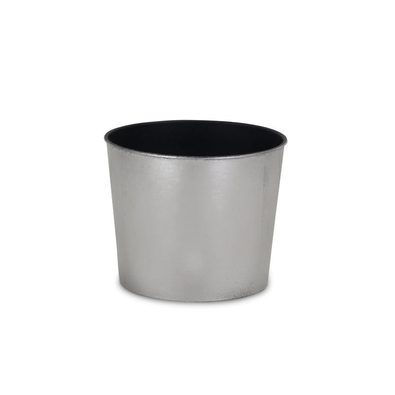 7" Silver Recycled Plastic Indoor Outdoor Round Pot Planter Homeroots Outdoor