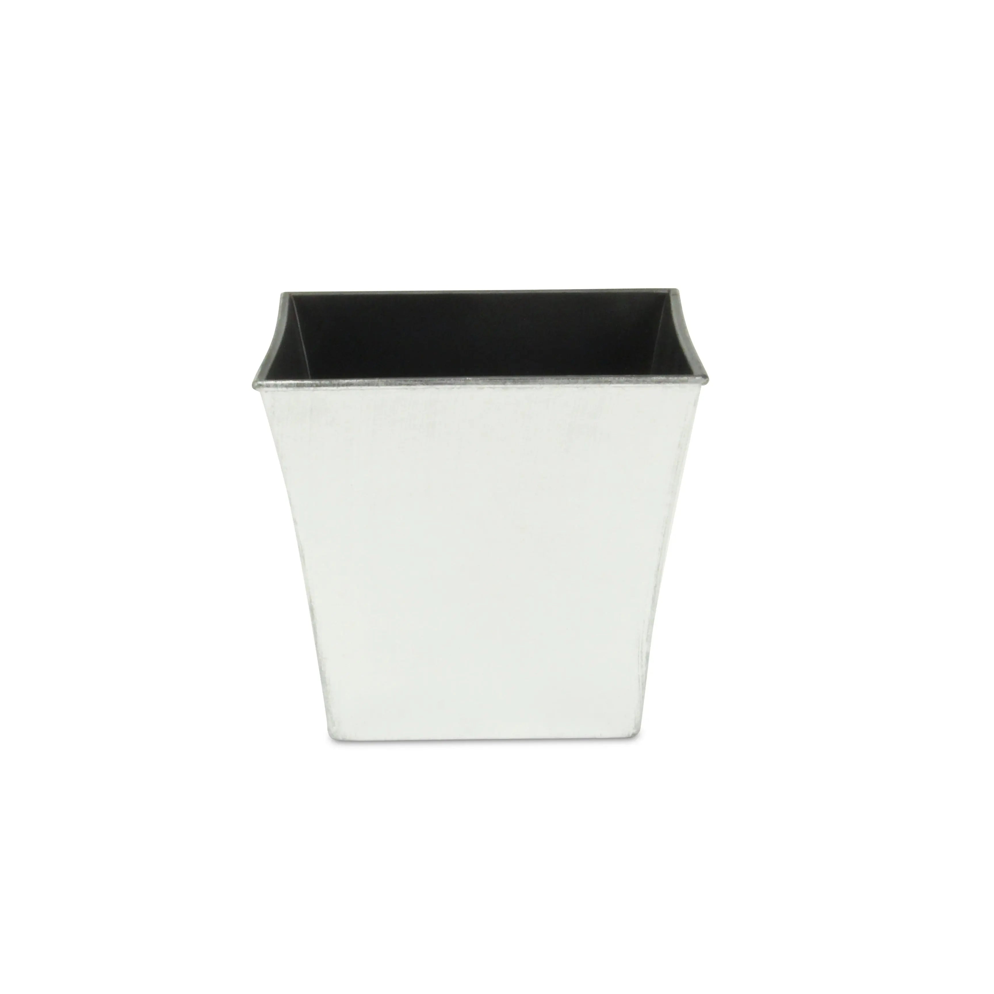7" Silver Recycled Plastic Indoor Outdoor Square Pot Planter Homeroots Outdoor