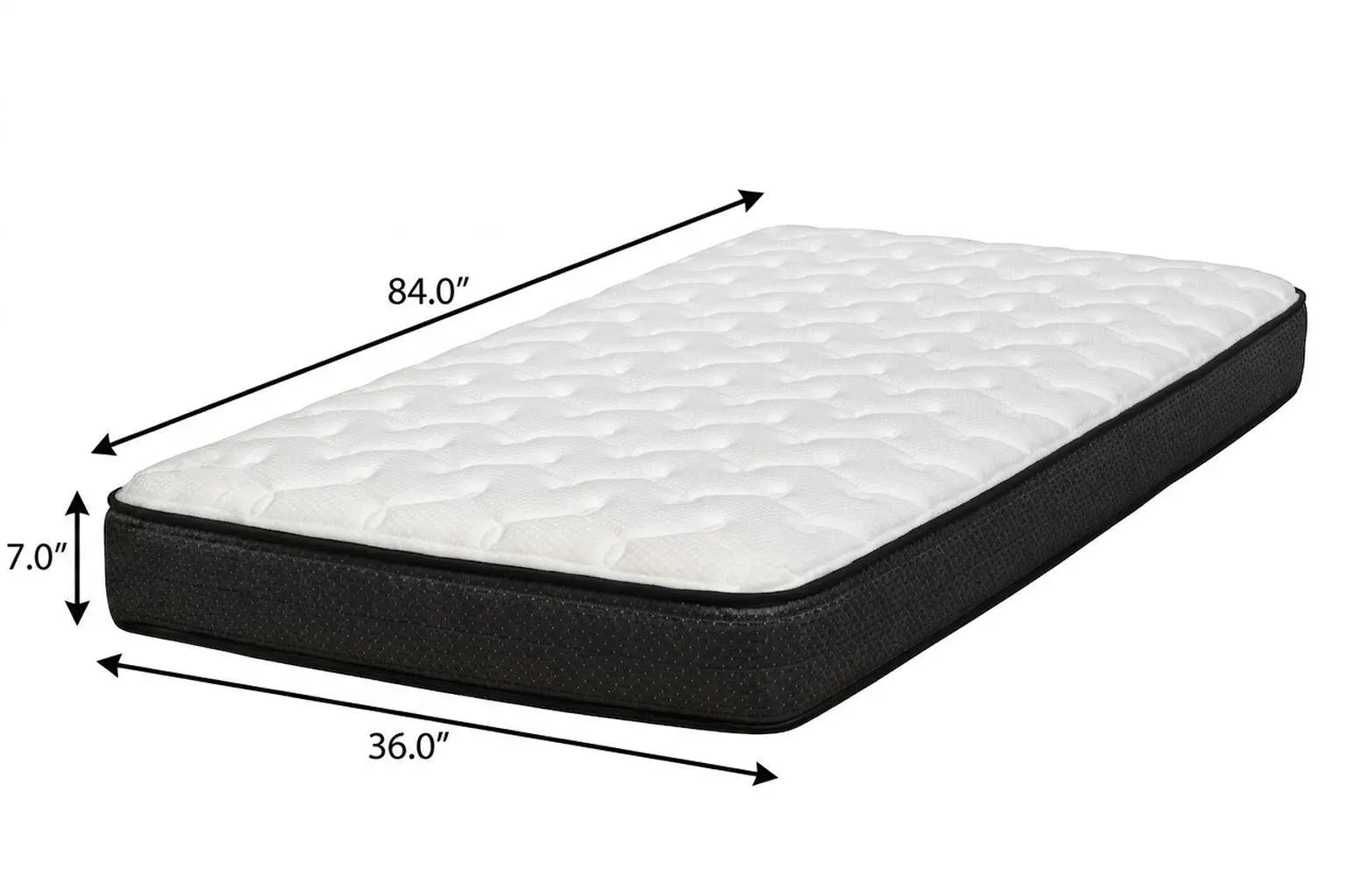 7" Split California King Foam Plush Foam Mattress Homeroots Bed & Bath