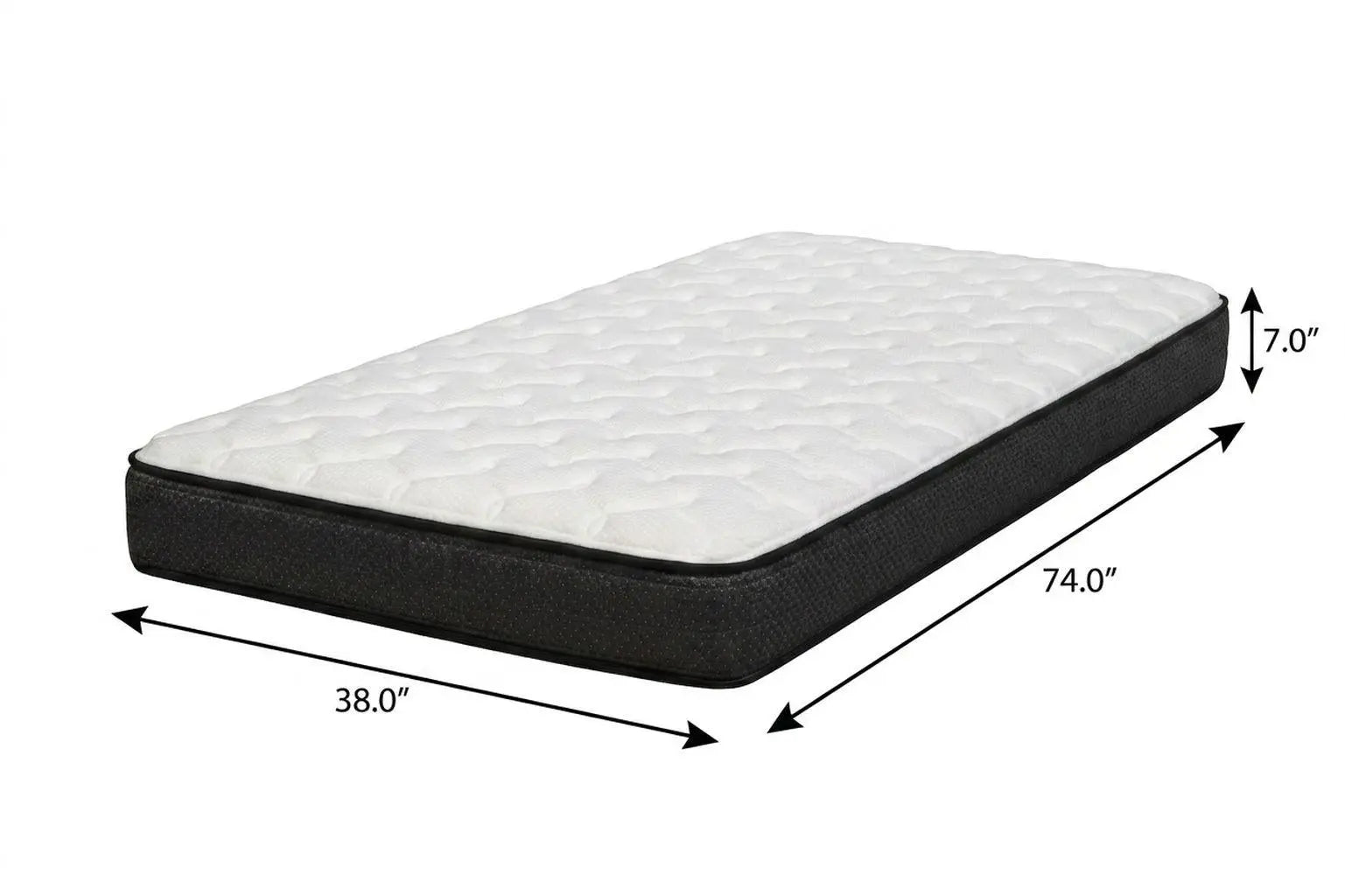 7" Twin Foam Plush Foam Mattress Homeroots Bed & Bath