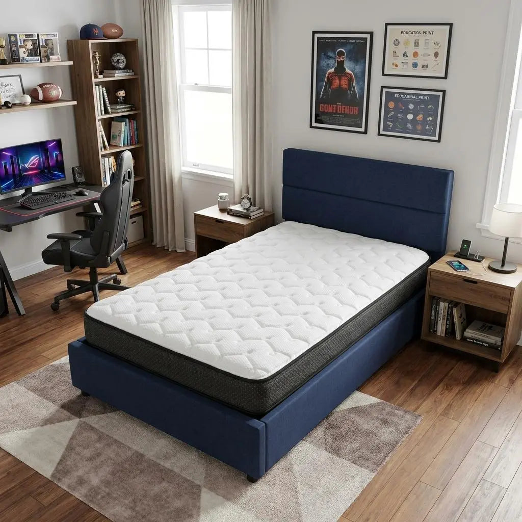 7" Twin Foam Plush Foam Mattress Homeroots Bed & Bath