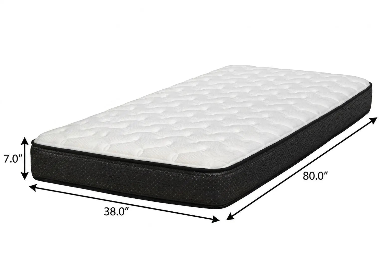7" Twin XL Foam Plush Foam Mattress Homeroots Bed & Bath