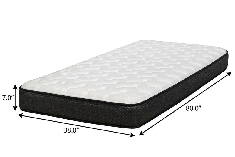 7" Twin XL Foam Plush Foam Mattress Homeroots Bed & Bath