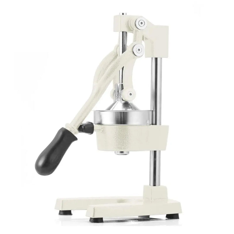 7" White Black And Silver Stainless Steel Manual Juicer Homeroots Kitchen & Dining