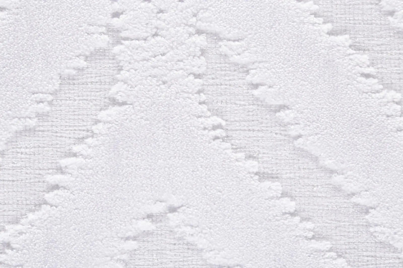 7' White Diamond Round Rug Homeroots Home Decor