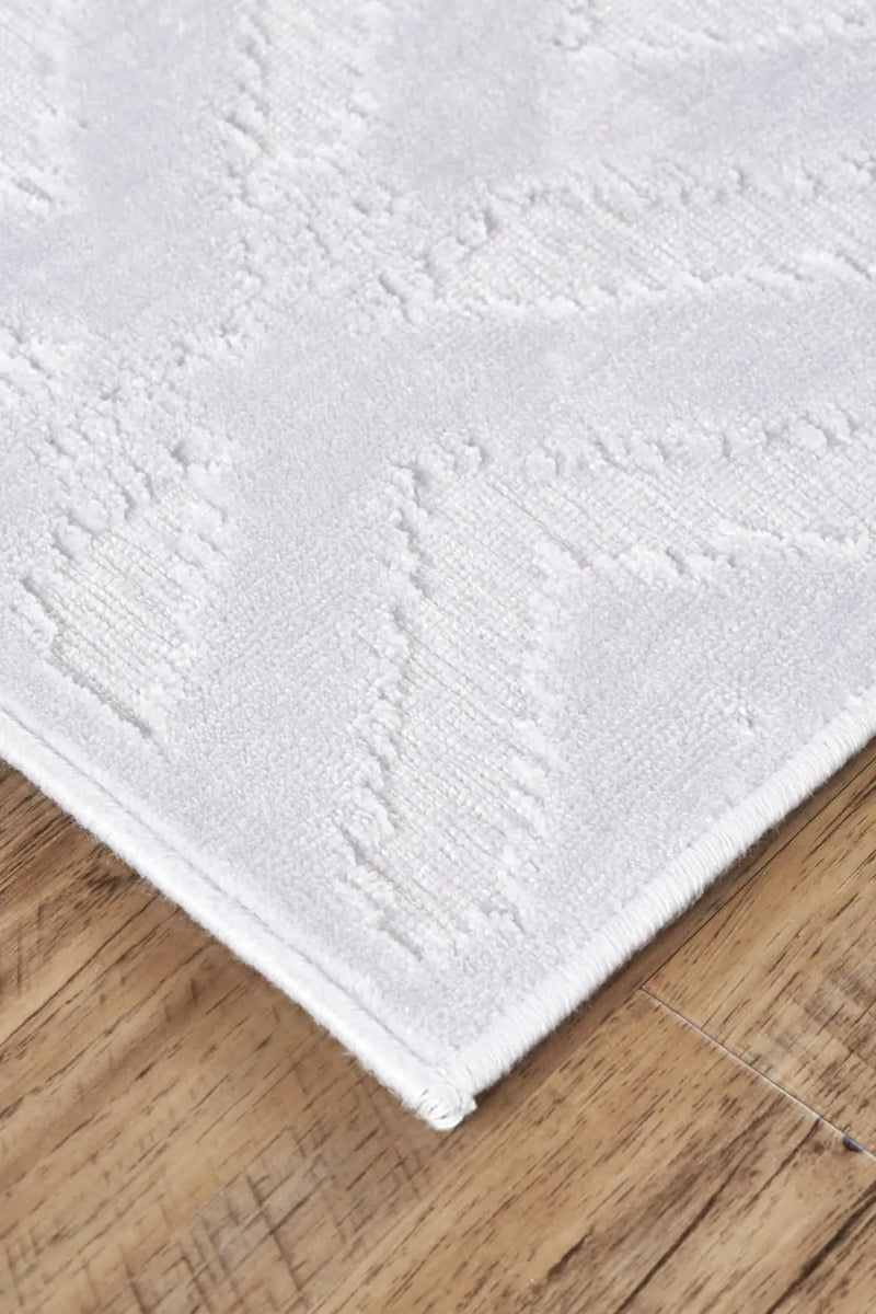 7' White Diamond Round Rug Homeroots Home Decor