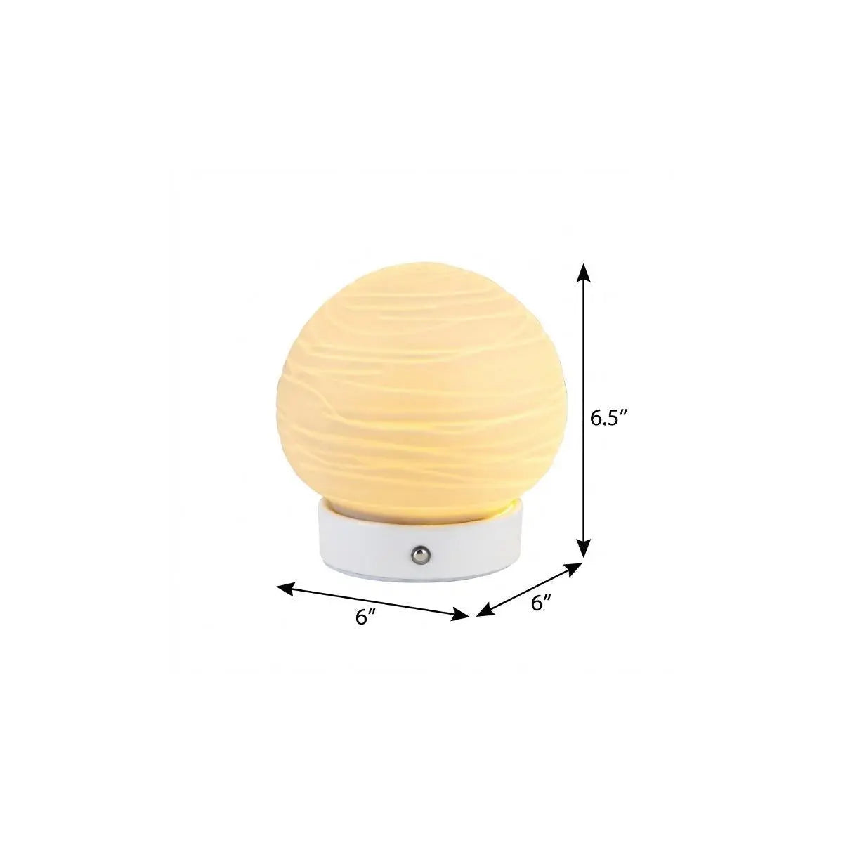 7" White Globe Desk Lamp With Globe Shade Homeroots Lighting