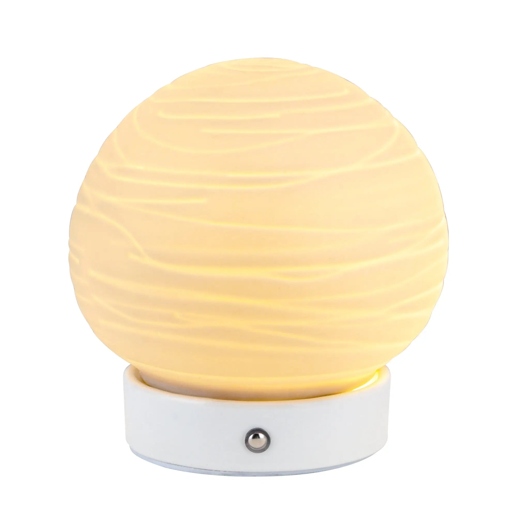 7" White Globe Desk Lamp With Globe Shade Homeroots Lighting