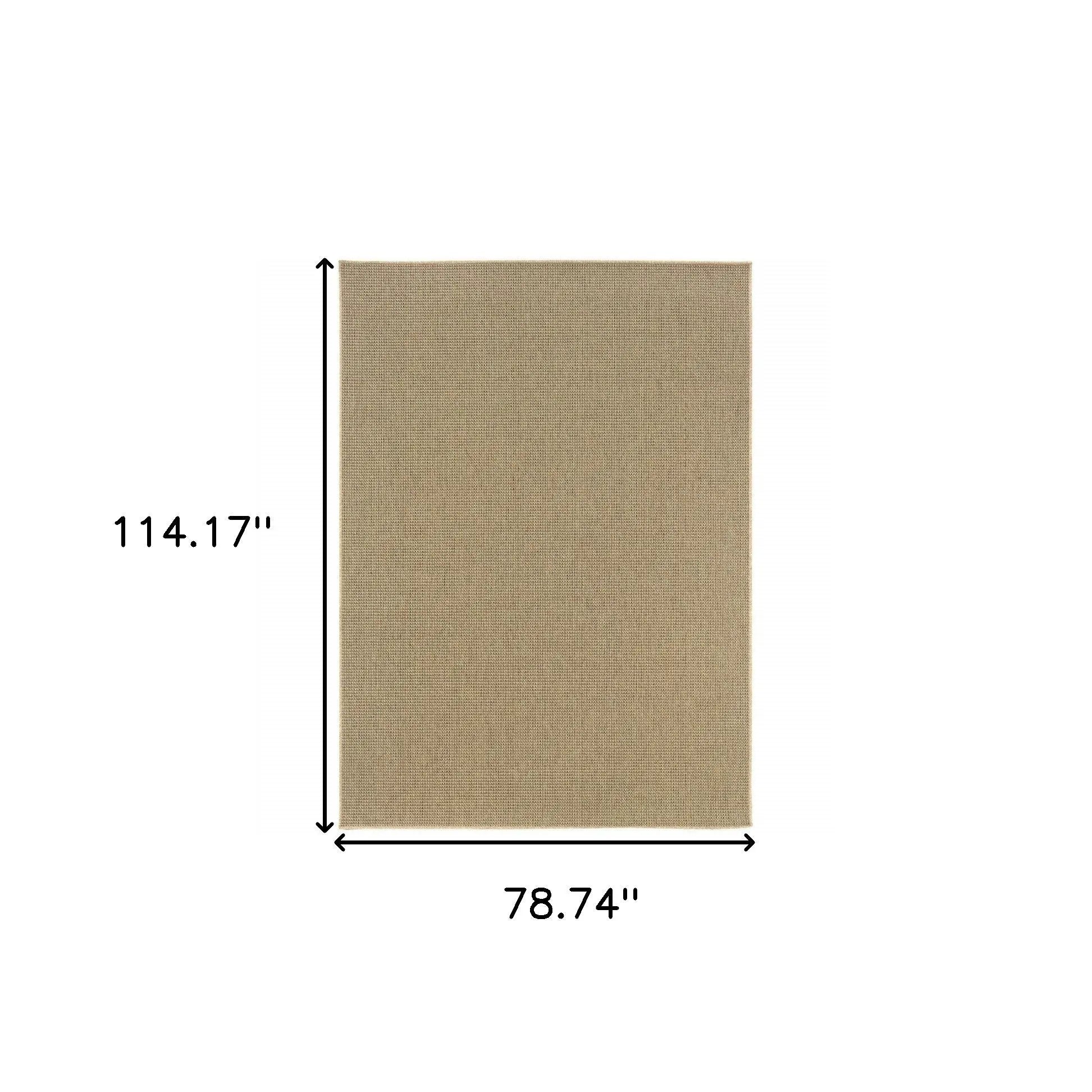 7' X 10' Beige Stain Resistant Indoor Outdoor Area Rug Homeroots Outdoor