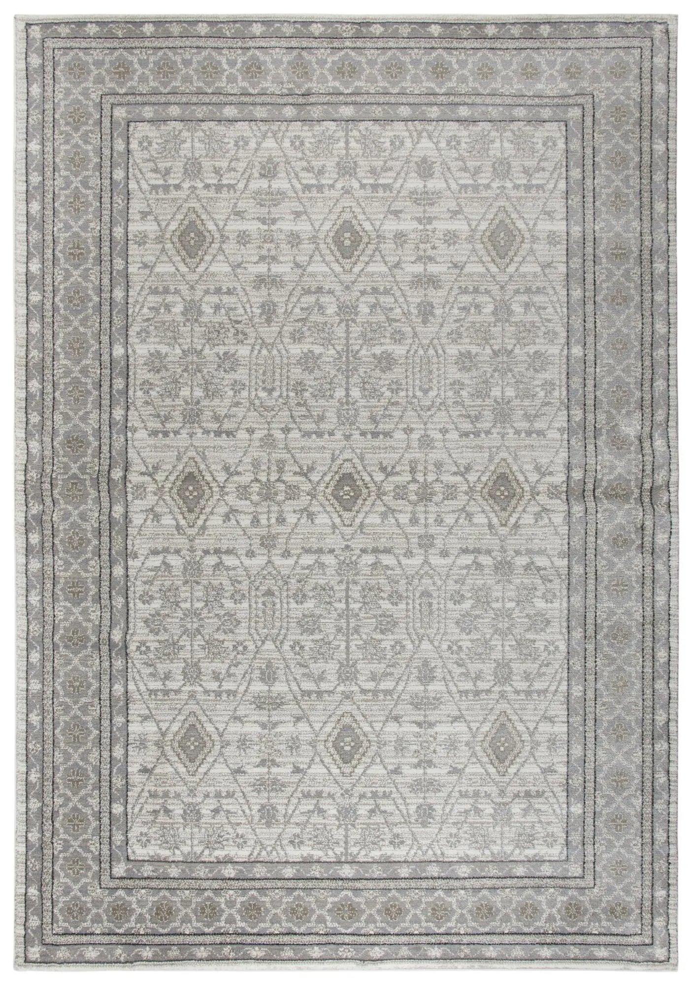 7' X 10' Beige Taupe Tan Gray And Cream Oriental Area Rug Homeroots Home Decor