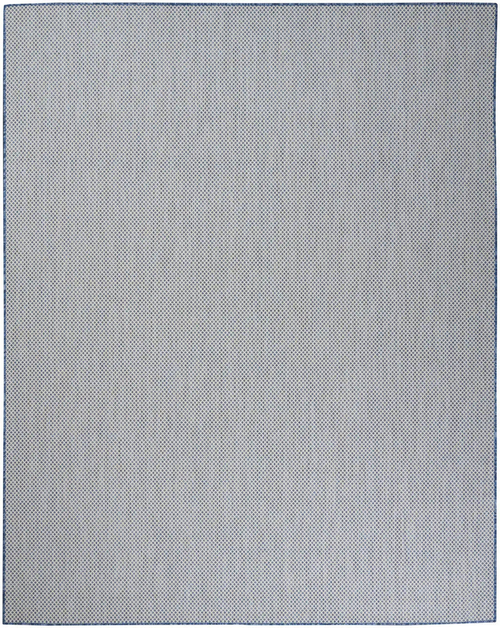 7' X 10' Blue And Ivory Indoor Outdoor Area Rug Homeroots Outdoor