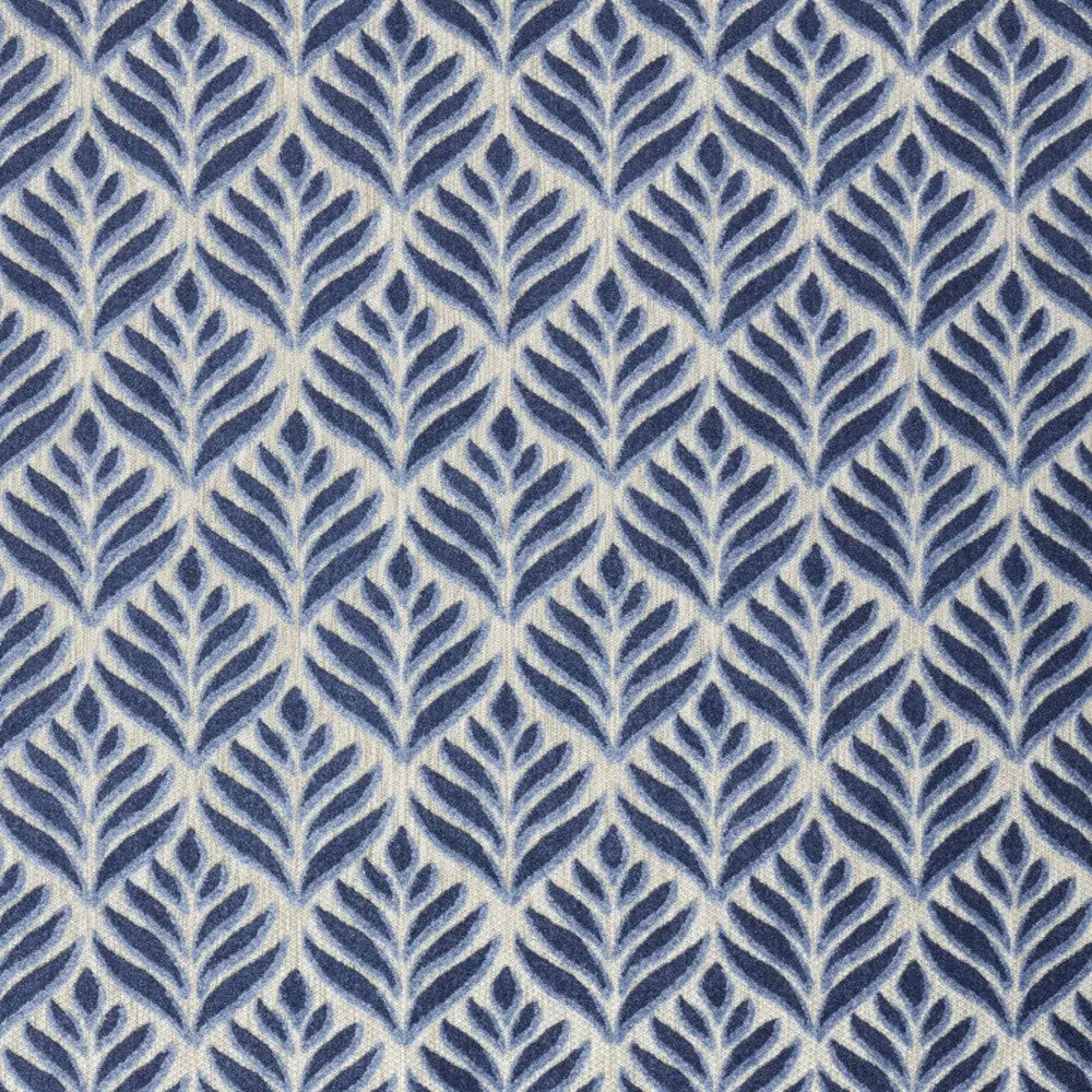 7' X 10' Blue Floral Stain Resistant Non Skid Area Rug Homeroots Outdoor