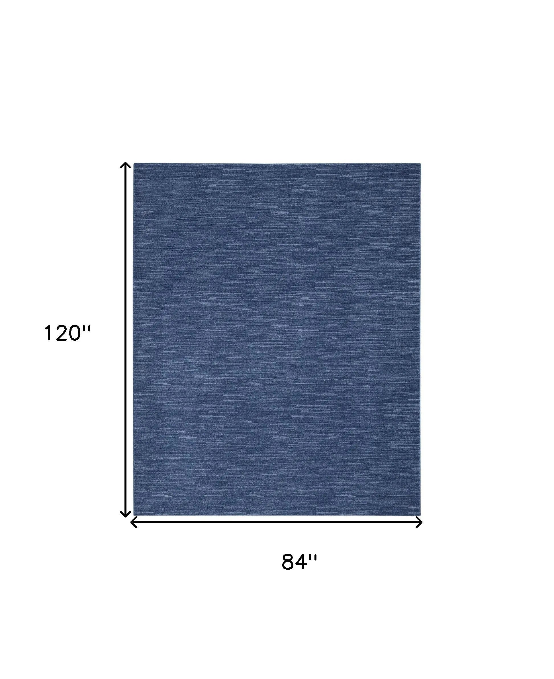 7' X 10' Blue Indoor Outdoor Area Rug Homeroots Outdoor