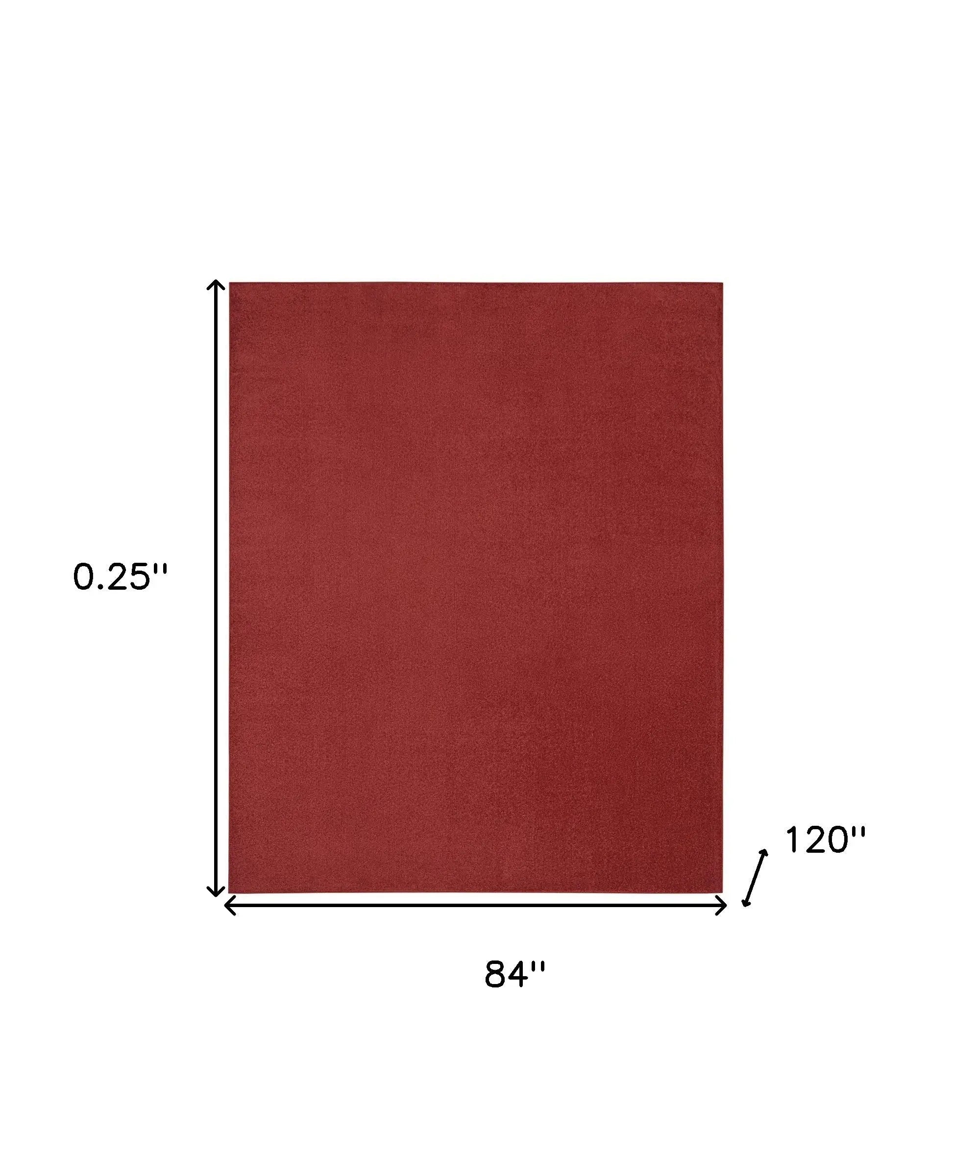 7' X 10' Brick Red Stain Resistant Indoor Outdoor Area Rug Homeroots Outdoor