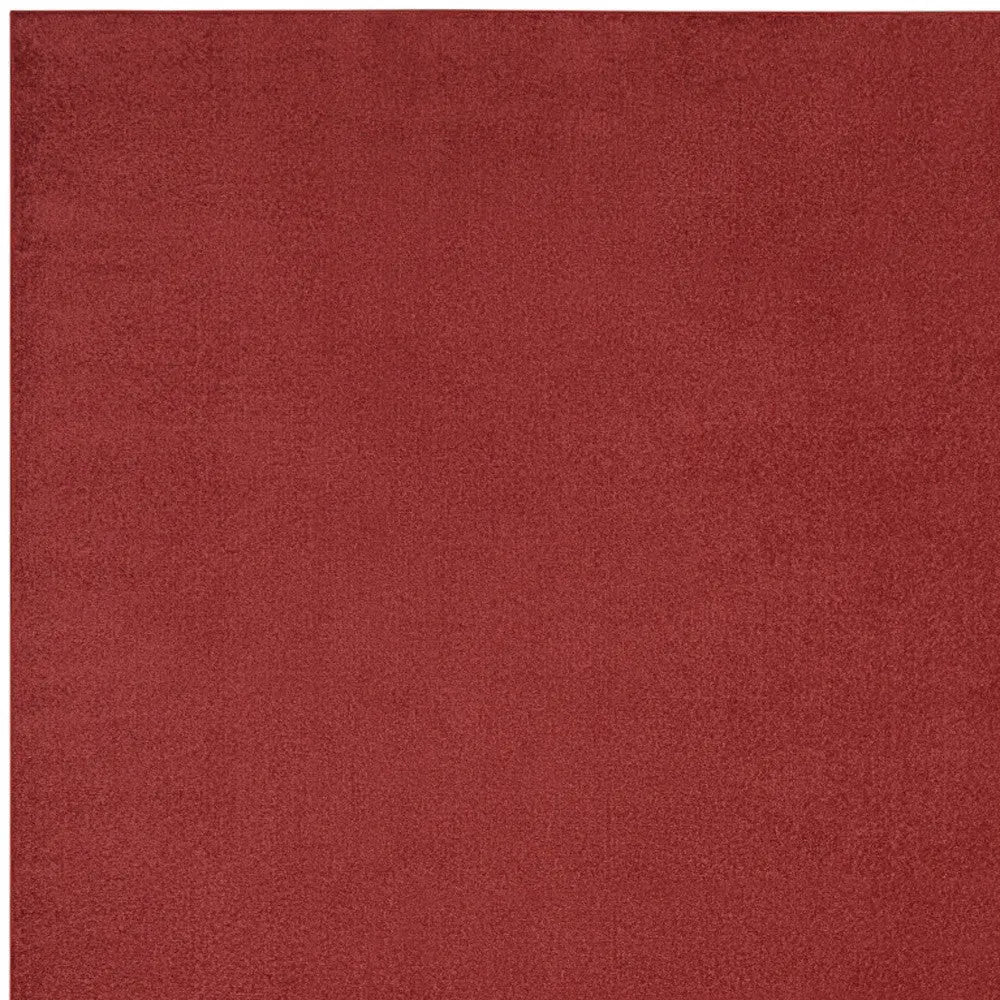 7' X 10' Brick Red Stain Resistant Indoor Outdoor Area Rug Homeroots Outdoor