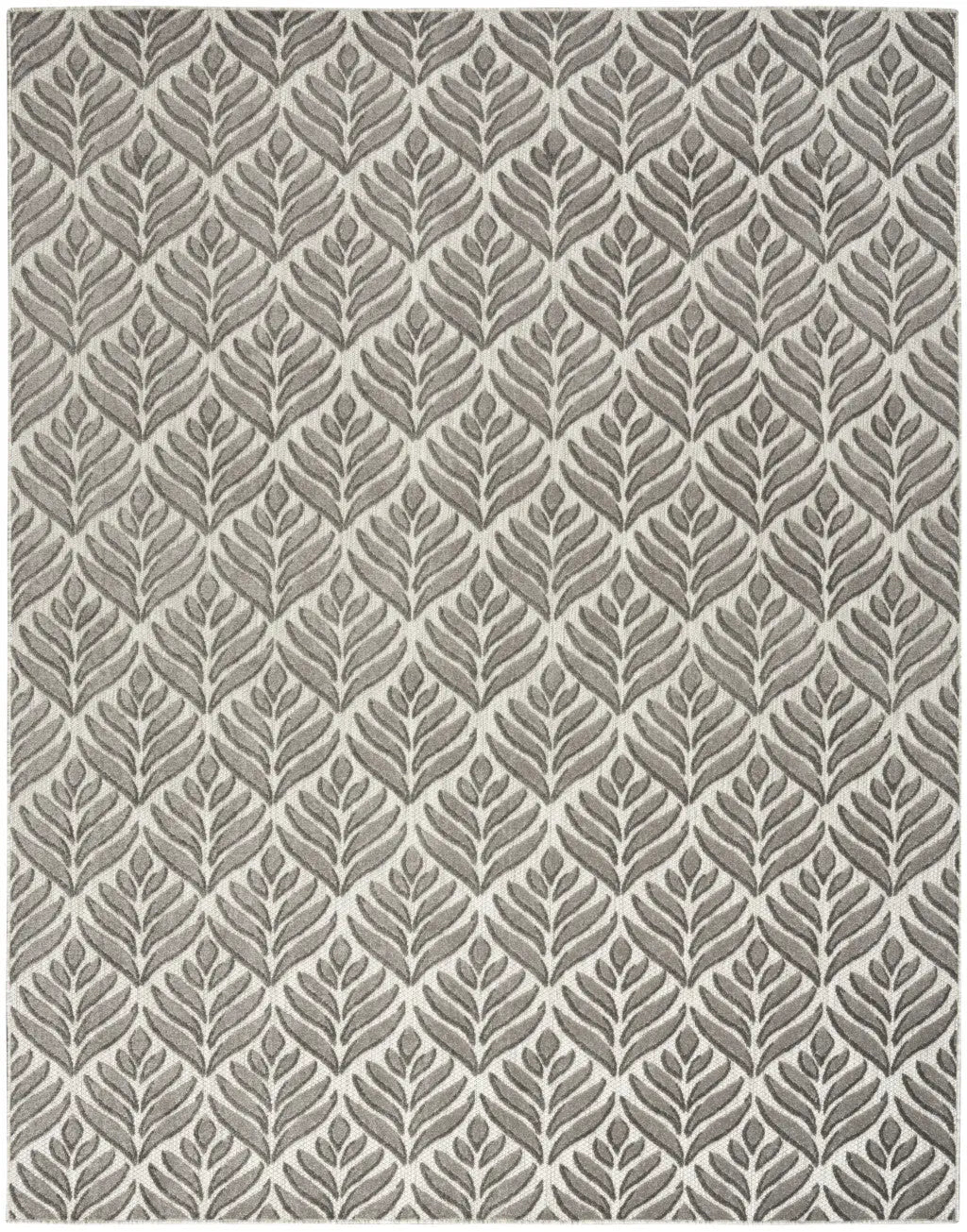 7' X 10' Charcoal Floral Stain Resistant Non Skid Area Rug Homeroots Outdoor
