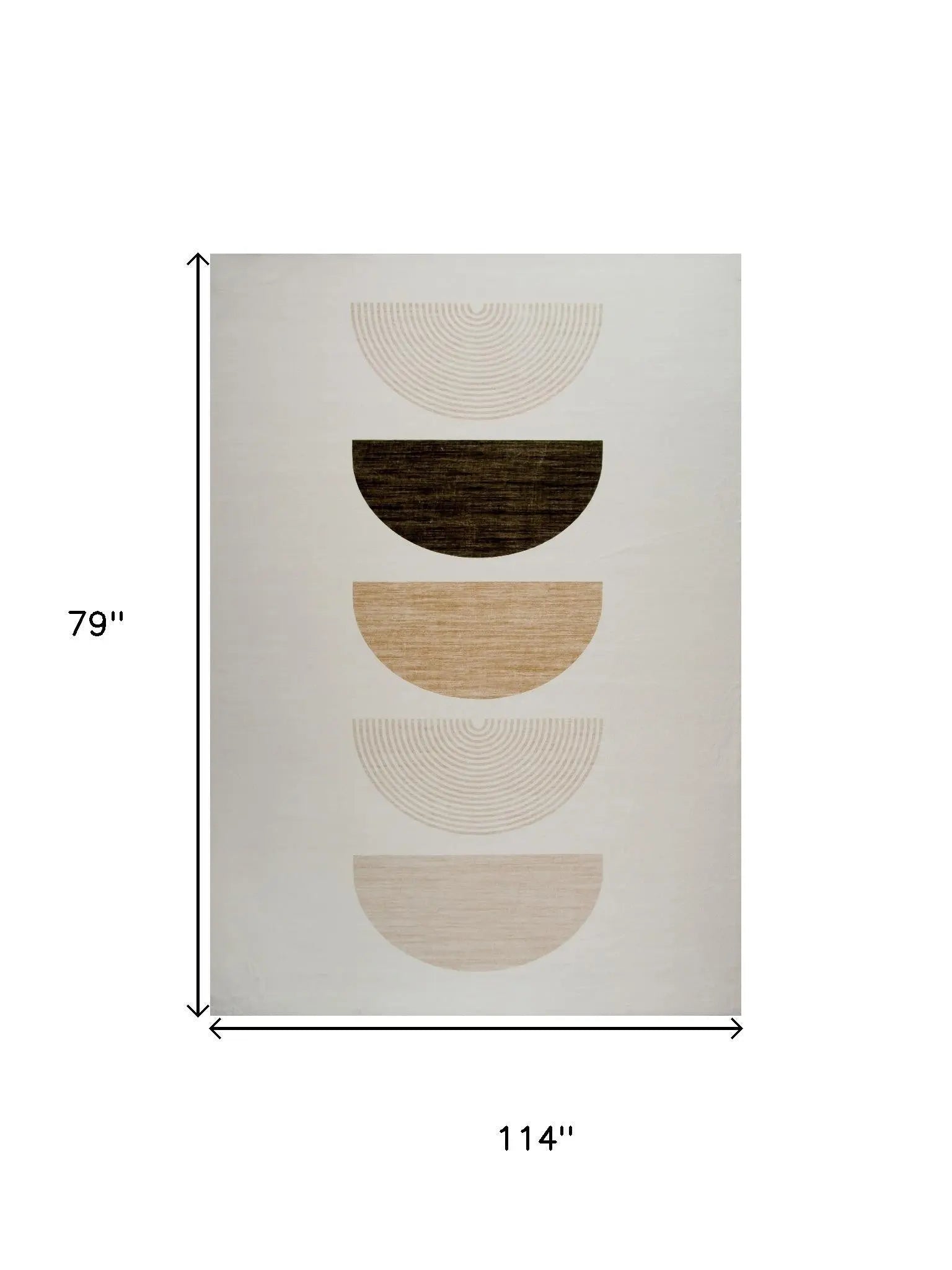 7' X 10' Cream Abstract Area Rug Homeroots Home Decor