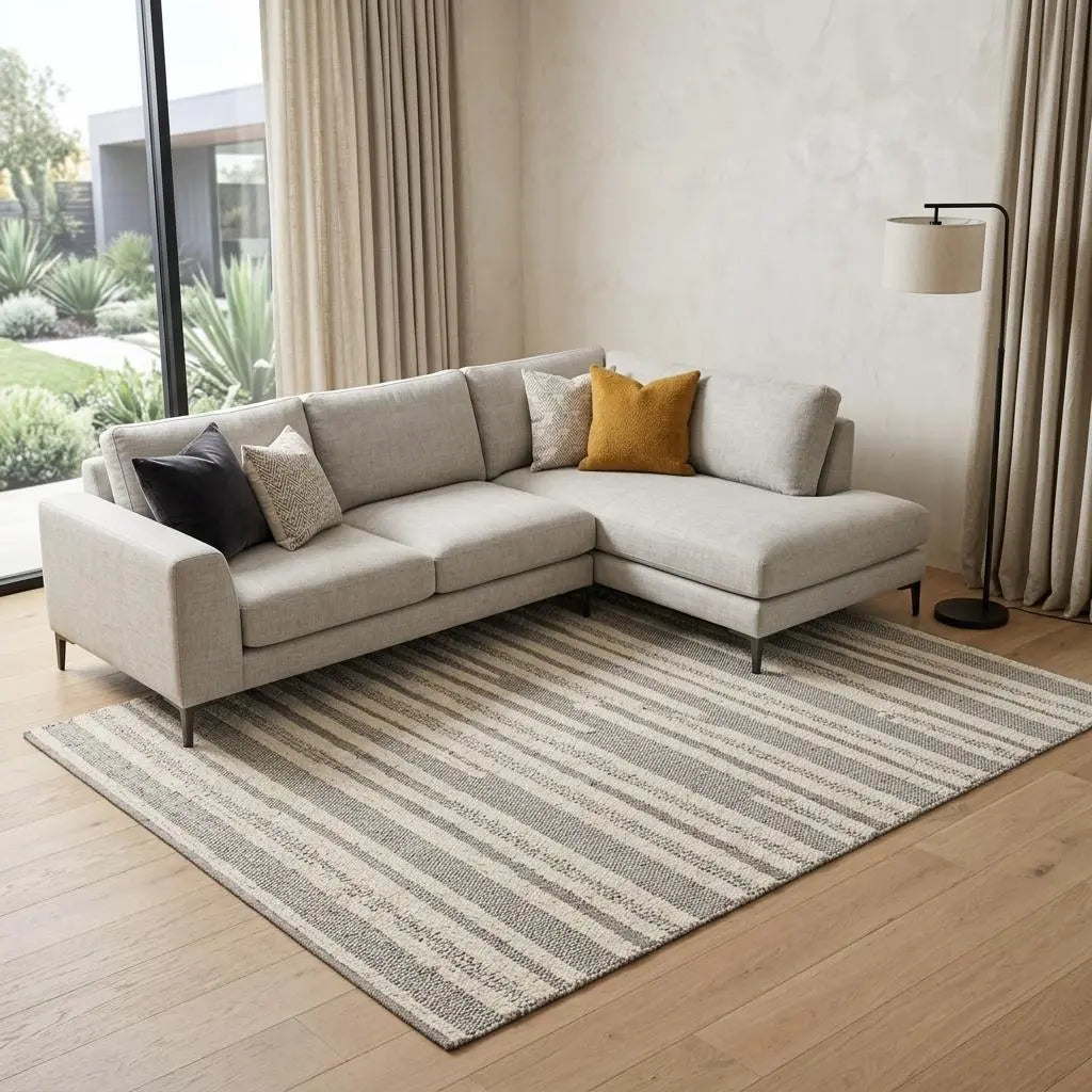 7' X 10' Gray And Beige Abstract Area Rug Homeroots Home Decor