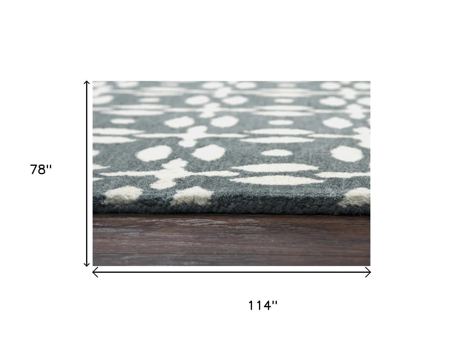 7' X 10' Gray And Beige Wool Geometric Hand Tufted Area Rug Homeroots Home Decor