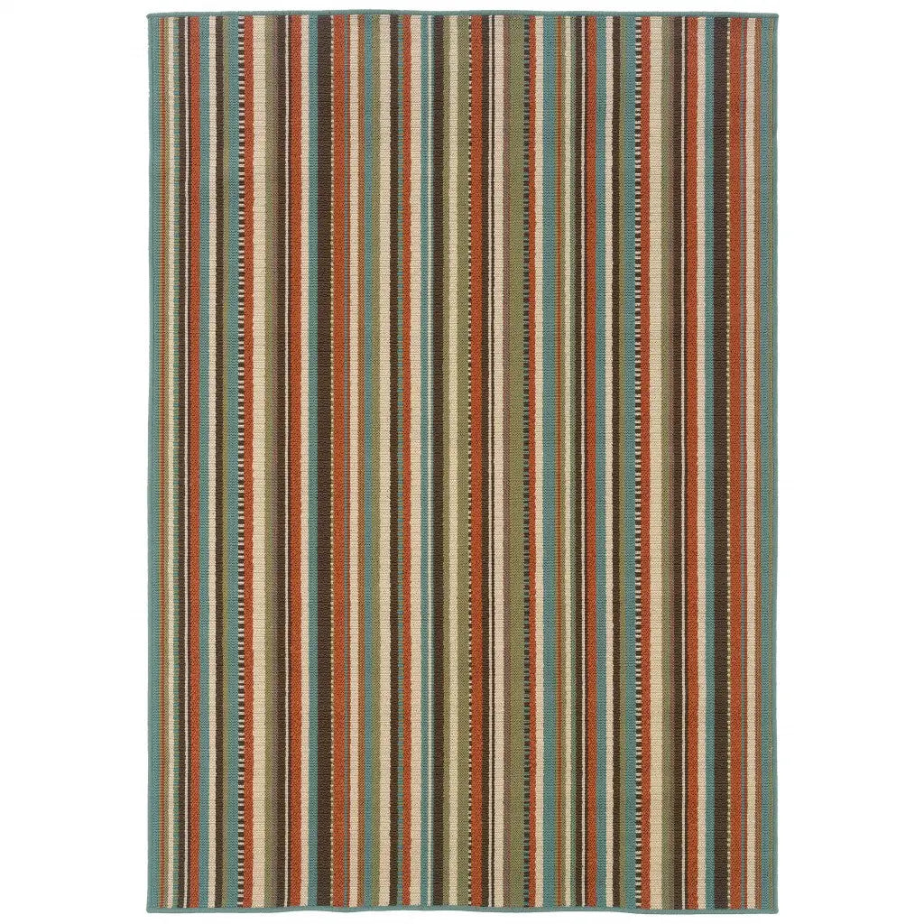 7' X 10' Green Indoor Outdoor Area Rug Homeroots Outdoor