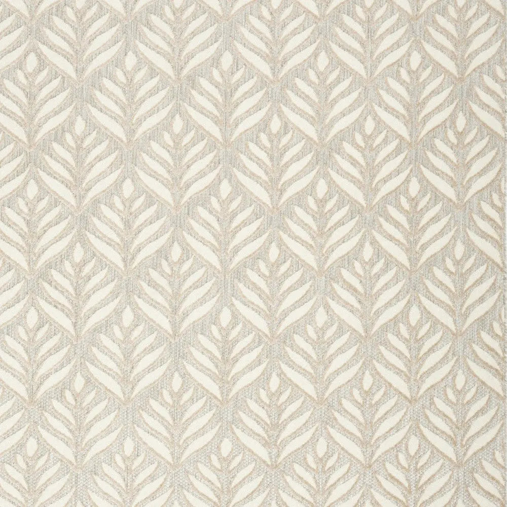 7' X 10' Ivory And Grey Floral Stain Resistant Non Skid Area Rug Homeroots Outdoor