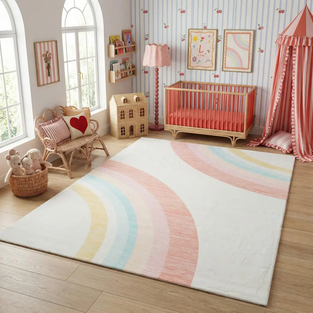 7' X 10' Pink Abstract Area Rug Homeroots Home Decor