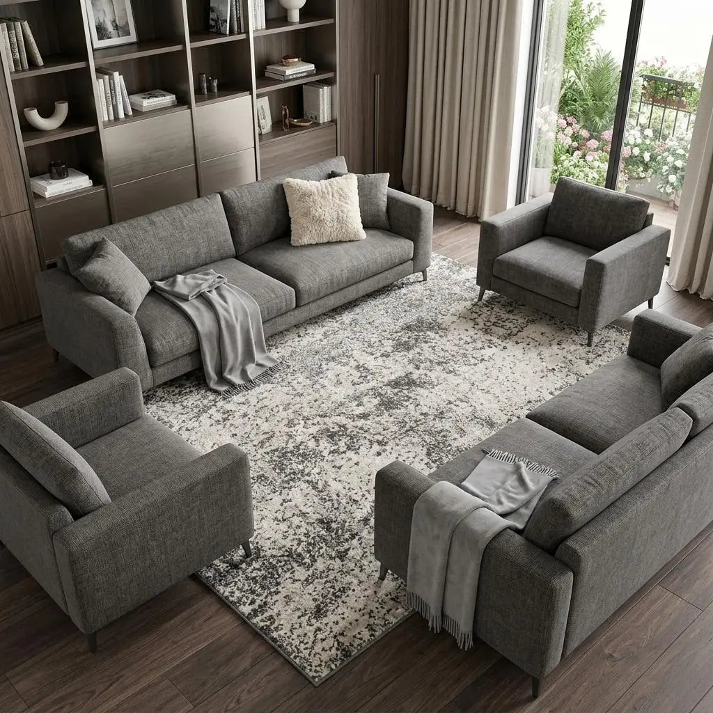 7' X 10' Silver Gray And Taupe Abstract Area Rug Homeroots Home Decor