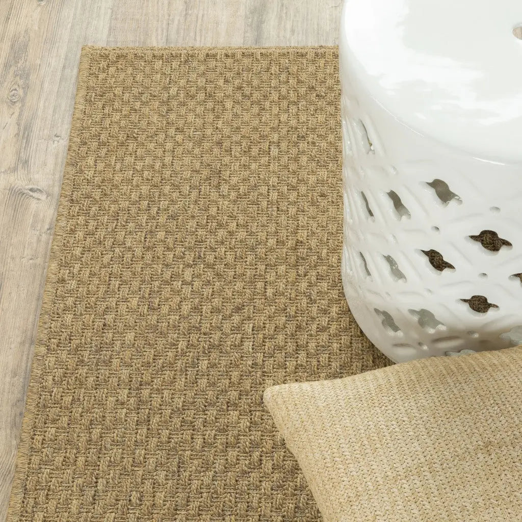 7' X 10' Tan Indoor Outdoor Area Rug Homeroots Outdoor