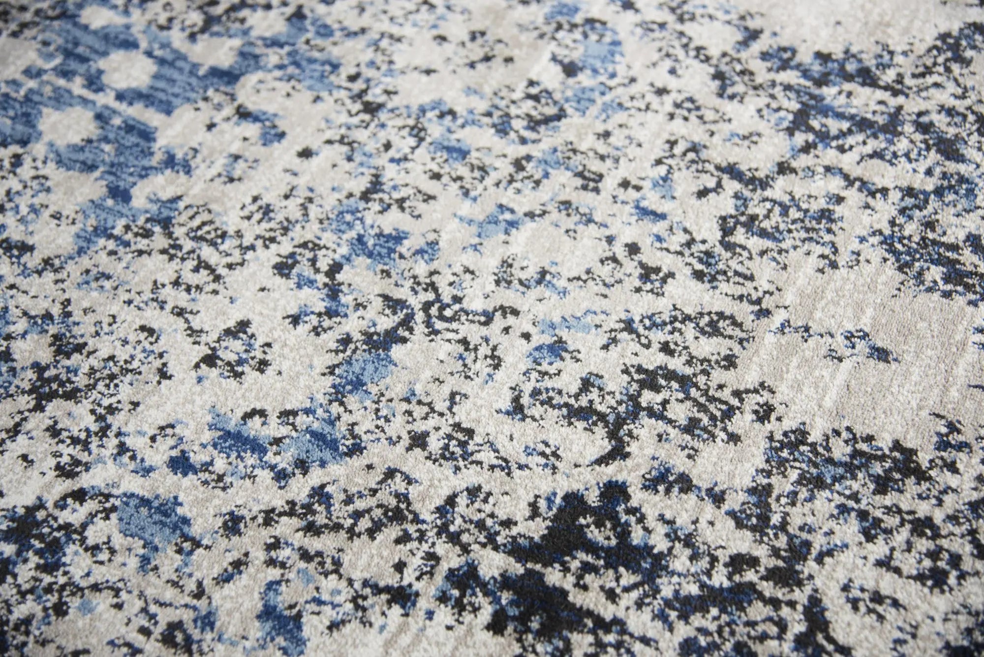 7' X 10' Taupe Blue And Dark Blue Oriental Area Rug Homeroots Home Decor