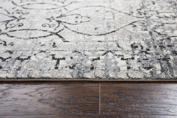 7' X 10' Taupe Natural Gray And Black Oriental Area Rug Homeroots Home Decor