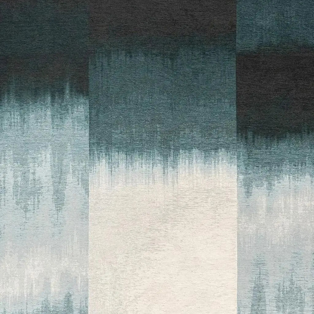 7' X 9' Blue And White Abstract Washable Area Rug With UV Protection Homeroots Home Decor