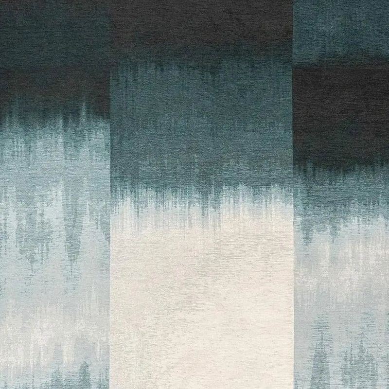 7' X 9' Blue And White Abstract Washable Area Rug With UV Protection Homeroots Home Decor