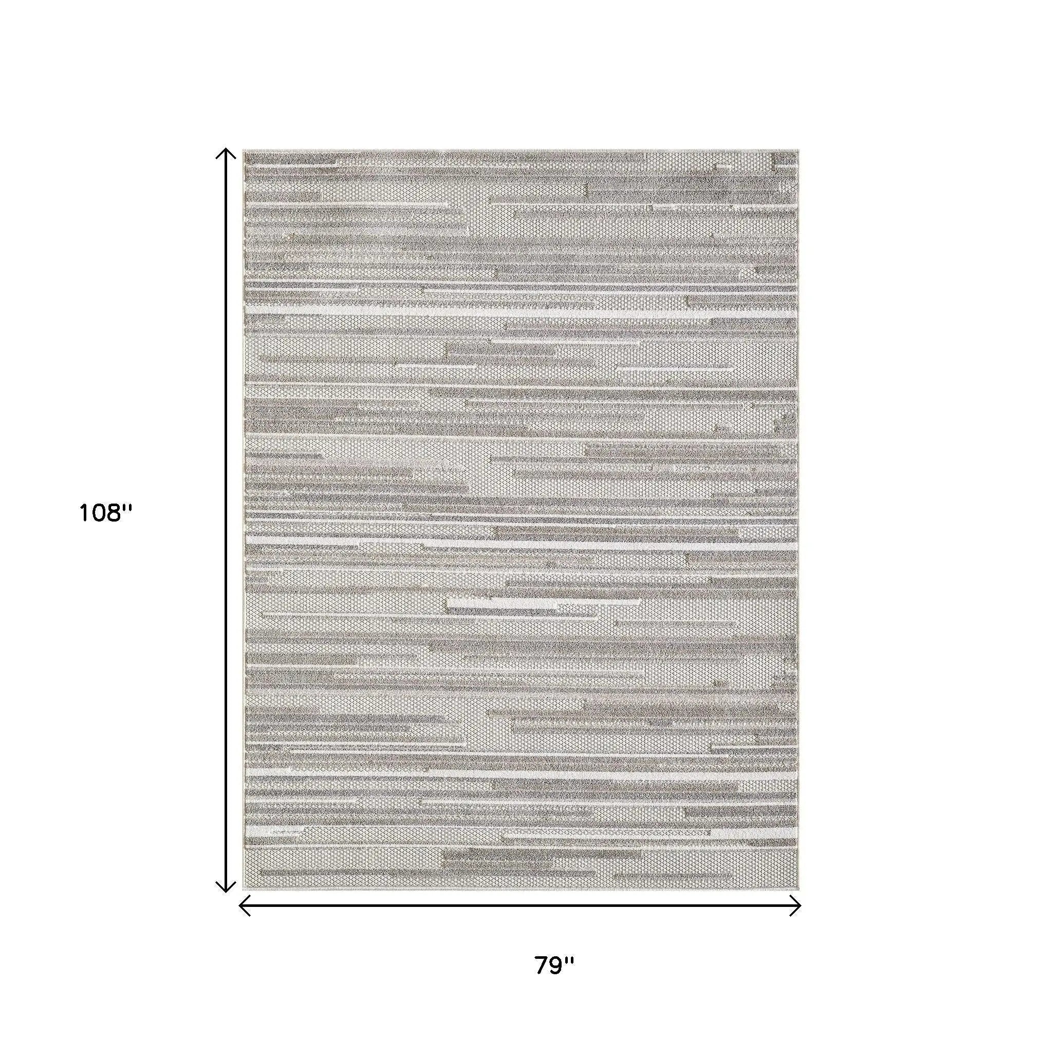 7' X 9' Gray Abstract Stain Resistant Indoor Outdoor Area Rug Homeroots Outdoor