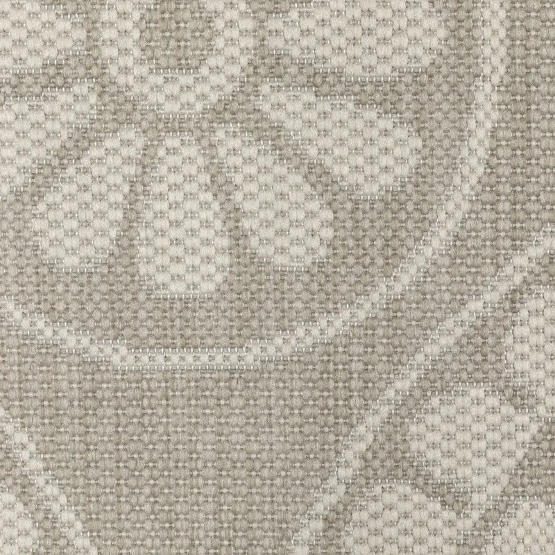 7' X 9' Gray and Ivory Geometric Stain Resistant Indoor Outdoor Area Rug Homeroots Outdoor